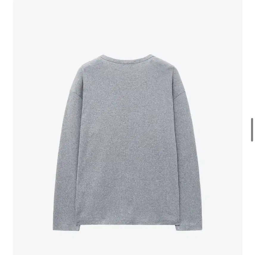 [BUNJANG] In Silence Rib Henley Neck Melange Gray Shirt / 인사일런스 리브 헨리넥 멜란지 그레이 색상 (M)