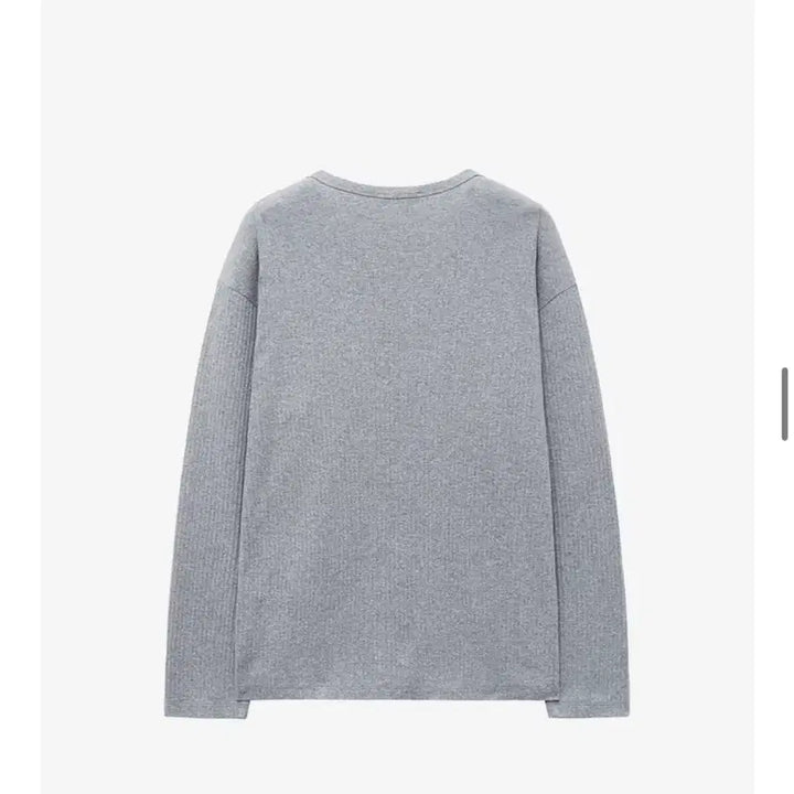 [BUNJANG] In Silence Rib Henley Neck Melange Gray Shirt / 인사일런스 리브 헨리넥 멜란지 그레이 색상 (M)