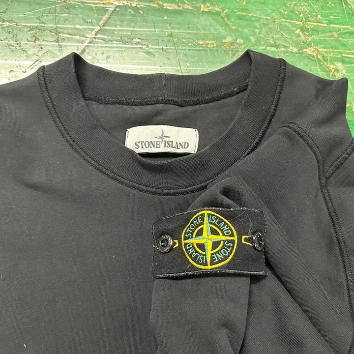 [BUNJANG] Stone Island Sweatshirt Black Size M / 스톤아일랜드 맨투맨 블랙 M 사이즈