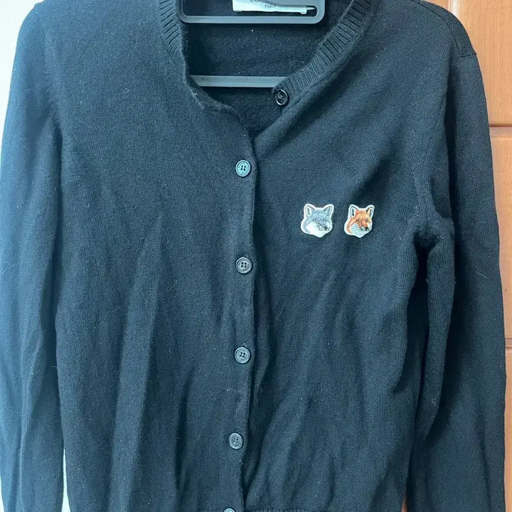 [BUNJANG] Maison Kitsune Double Fox Cardigan Black / 메종키츠네 더블 폭스 가디건 블랙