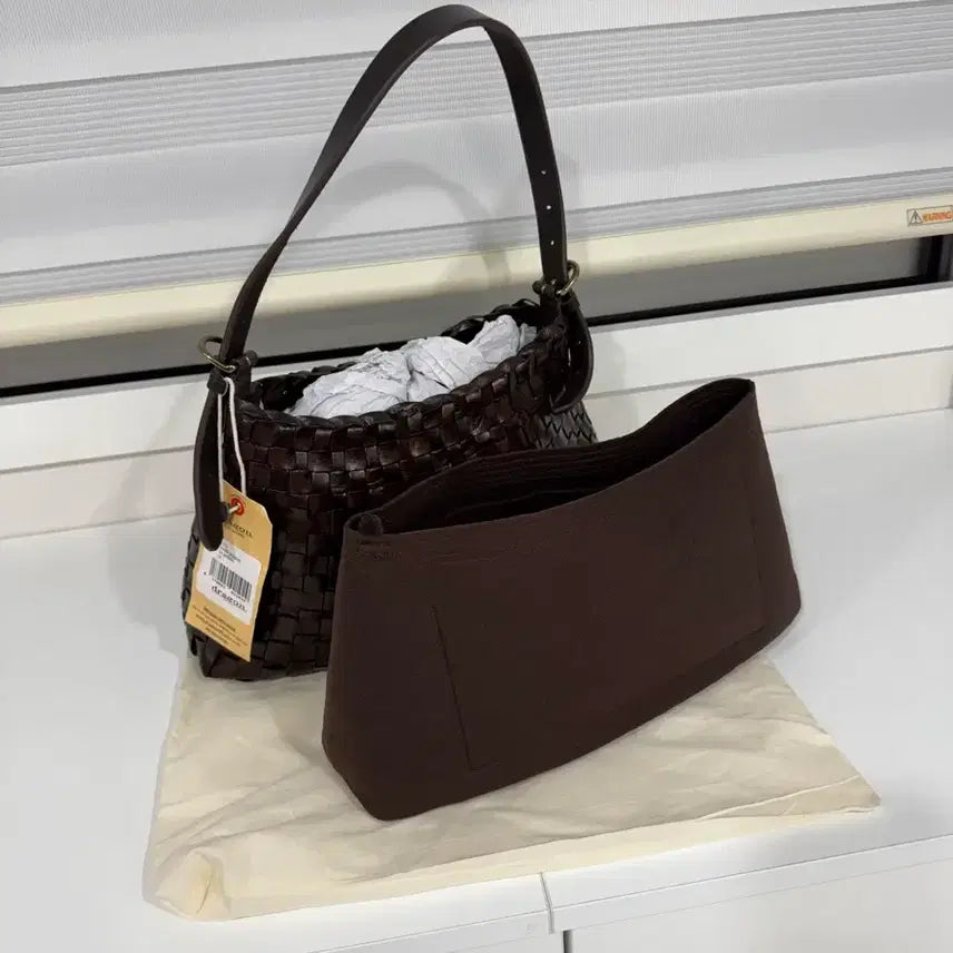 [BUNJANG] Dragon Diffusion Hobo 8170 Dark Brown Handbag / 드래곤디퓨전 호보 8170 dark brown(사몰가 이너백 포함)
