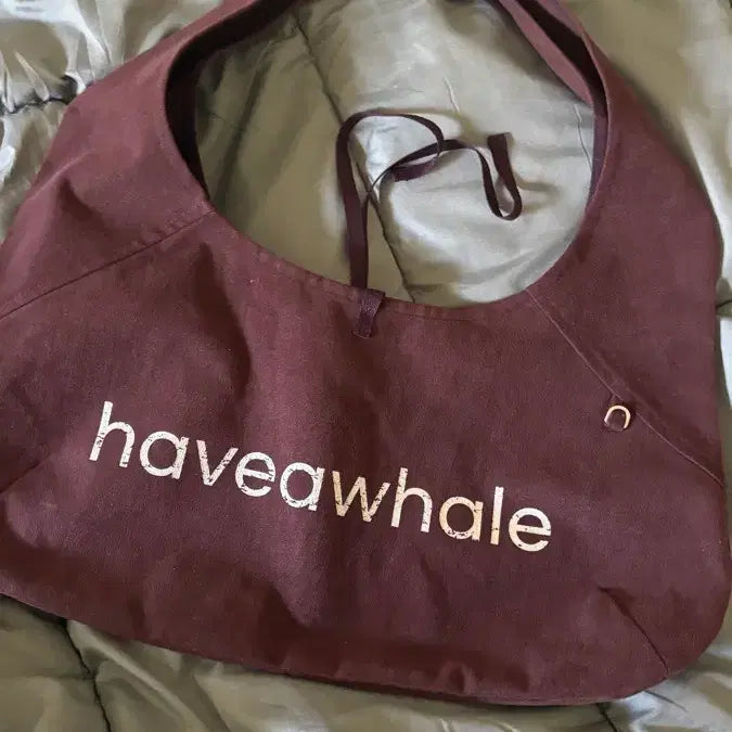 [BUNJANG] Have a Whale Cotton Baguette Eco Bag / 헤브어웨일 cotton baguette eco bag (WN)
