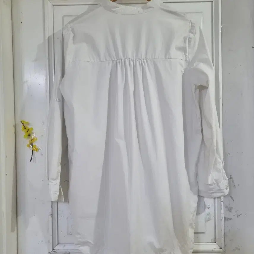[BUNJANG] Summer Design White Cotton Jacket / 봄 여름 디자인이쁜 남방셔츠같은. 바스락면 자켓  가슴단면58