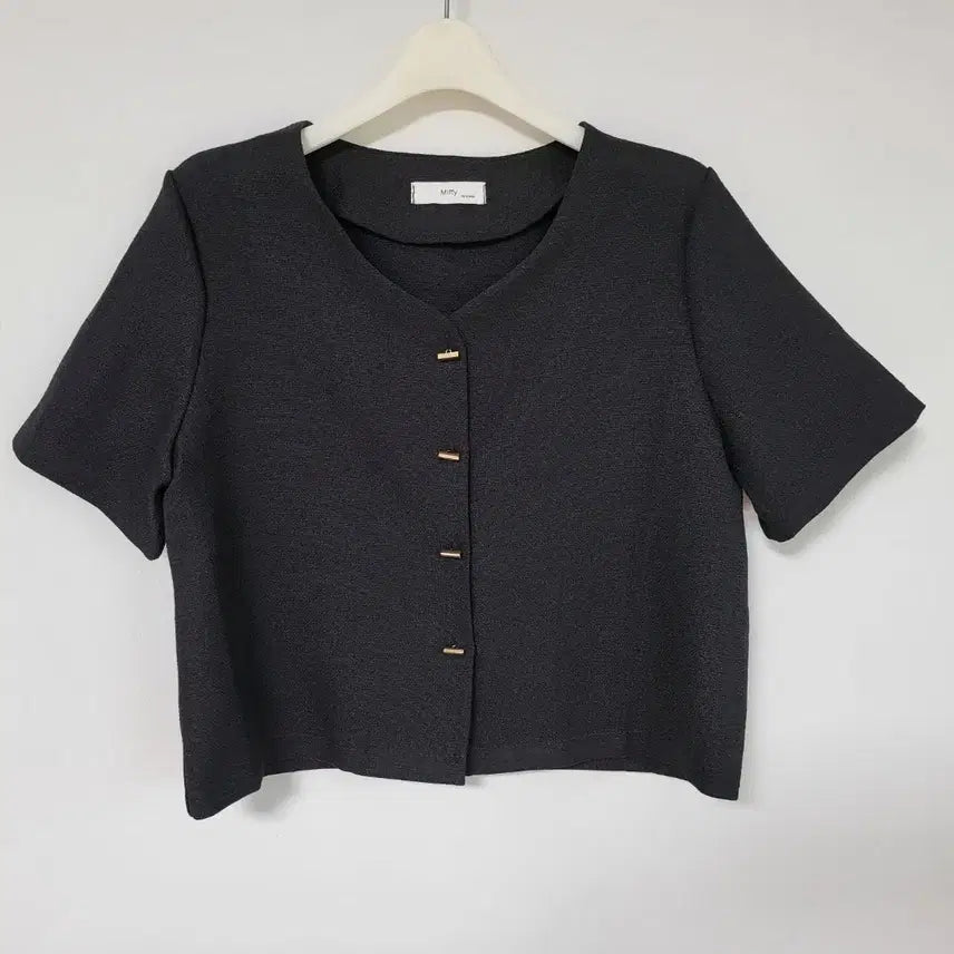 [BUNJANG] Unbranded Black Summer Jacket Blouse / 반팔 자켓형 블라우스 55~55반