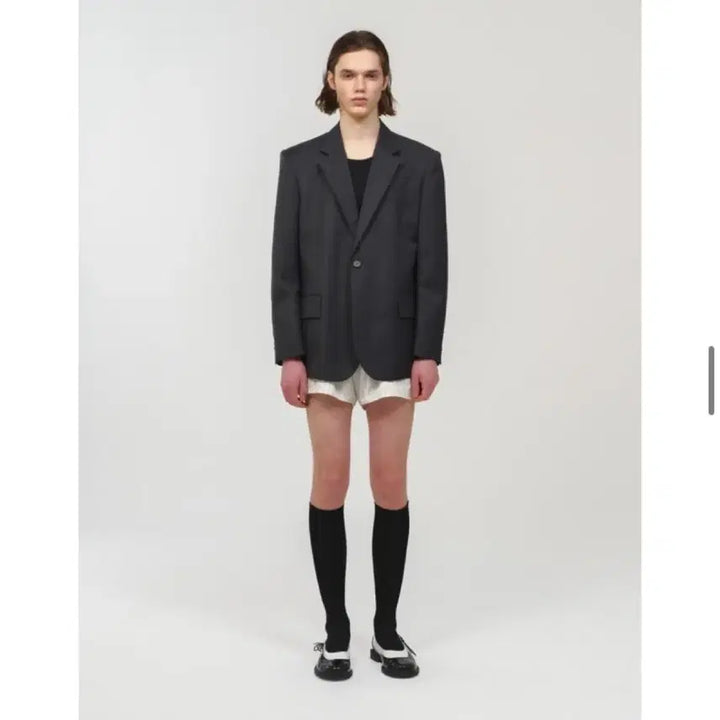 [BUNJANG] Moonsun Unisex Oversized Tailored Jacket - Charcoal / 문선 unisex ovetsized tailored jacket / 차콜