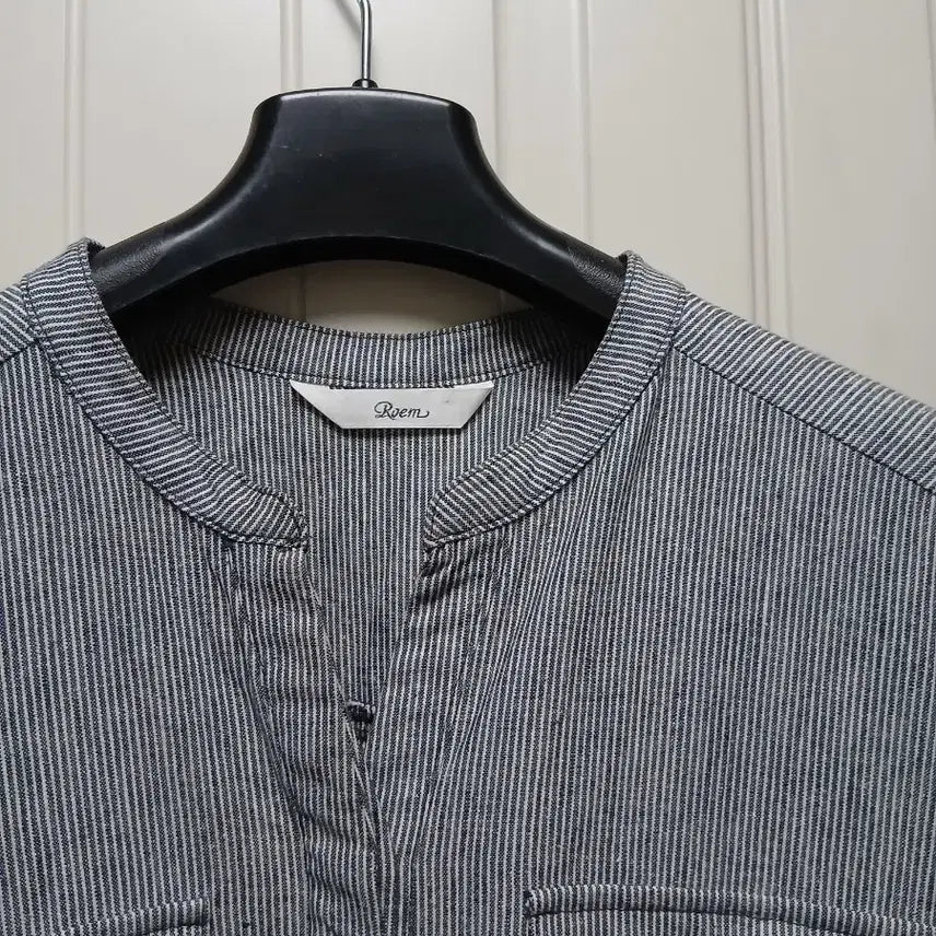 [BUNJANG] Roem Striped Shirt Dress / 로엠 스트라이프 셔츠 원피스 66사이즈