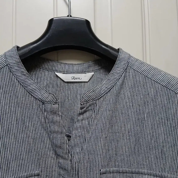 [BUNJANG] Roem Striped Shirt Dress / 로엠 스트라이프 셔츠 원피스 66사이즈