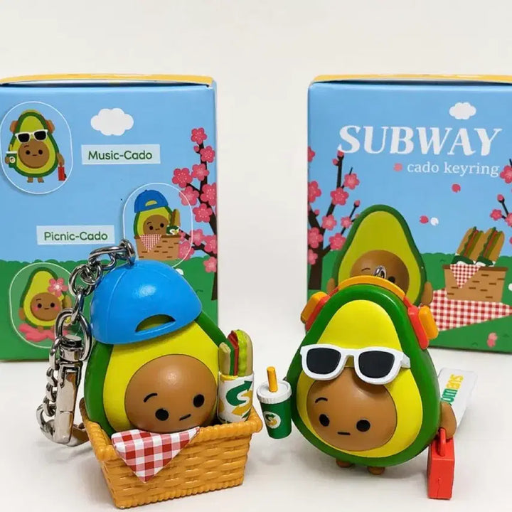 [BUNJANG] Subway Picnic Theme Keyring Set / 써브웨이 피크닉 벚꽃카도. 뮤직카도. 피크닉카도 3종세트