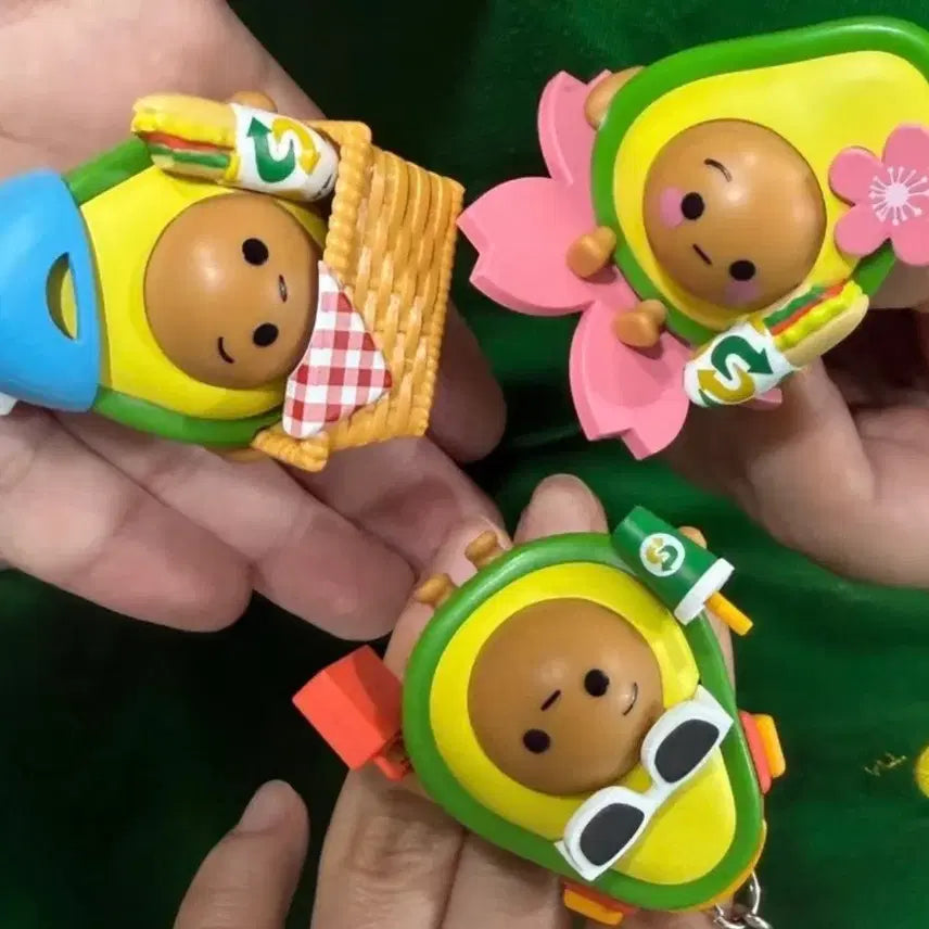 [BUNJANG] Subway Picnic Theme Keyring Set / 써브웨이 피크닉 벚꽃카도. 뮤직카도. 피크닉카도 3종세트