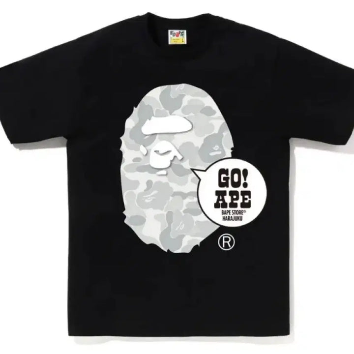 [BUNJANG] BAPE Harajuku Black Short Sleeve T-shirt / 베이프 하라주쿠 반팔 검정 M