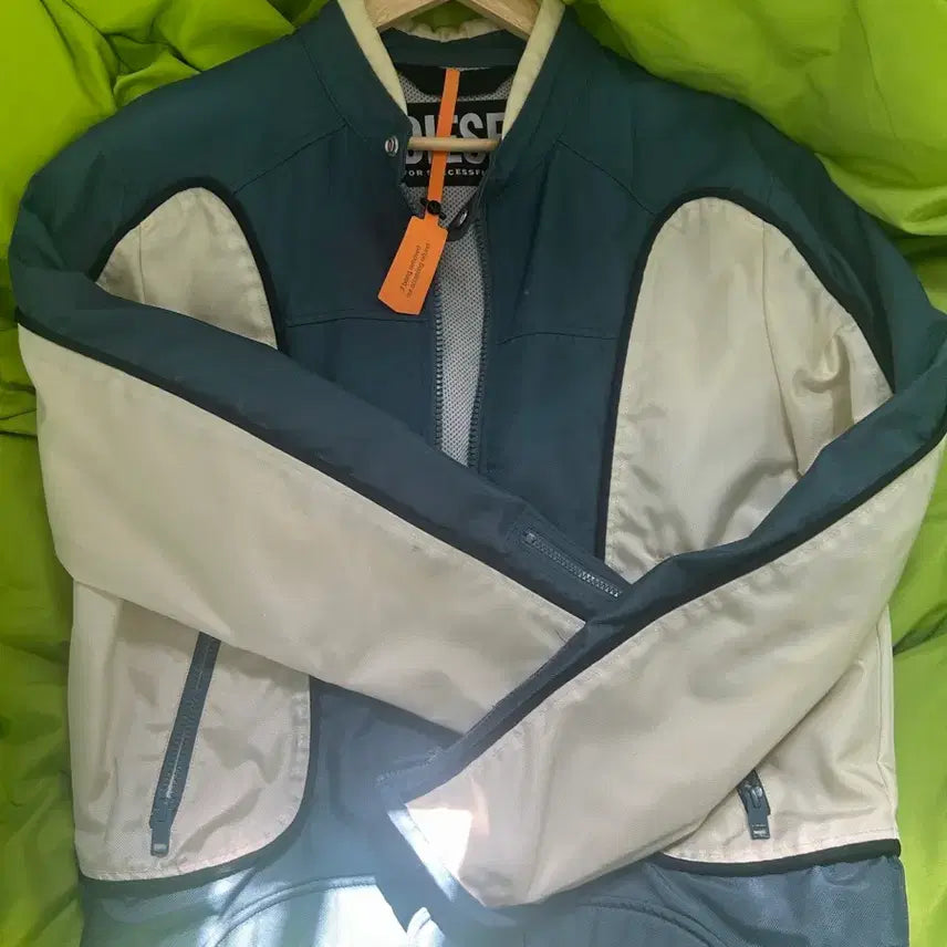 [BUNJANG] Diesel J-Blink Biker Jacket (L) Blue White / 디젤 J-블링크 바이커 자켓 L 블루 화이트