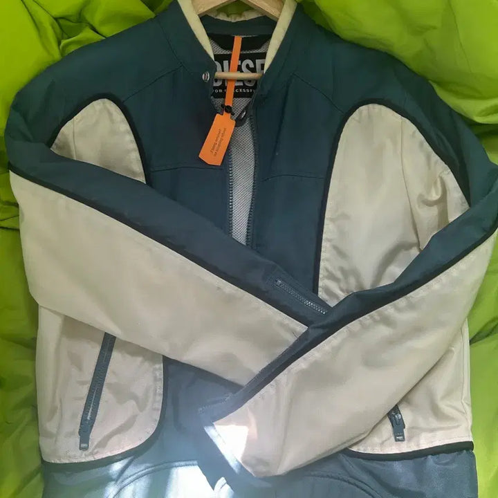 [BUNJANG] Diesel J-Blink Biker Jacket (L) Blue White / 디젤 J-블링크 바이커 자켓 L 블루 화이트