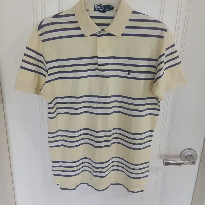 [BUNJANG] Polo Ralph Lauren Striped Short Sleeve Polo Shirt M / 폴로 랄프로렌 스트라이프 반팔 카라티 M