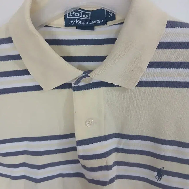 [BUNJANG] Polo Ralph Lauren Striped Short Sleeve Polo Shirt M / 폴로 랄프로렌 스트라이프 반팔 카라티 M