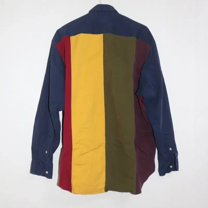 [BUNJANG] Tommy Hilfiger Colorblock Patchwork Shirt / 타미 힐피거 컬러블록 패치워크 셔츠