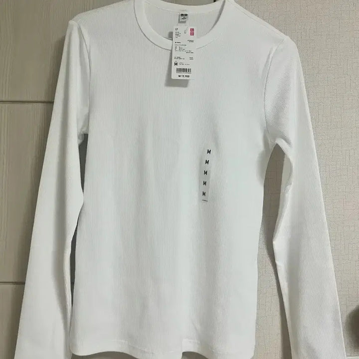 [BUNJANG] Uniqlo Soft Ribbed T-shirt White M / [새상품] 유니클로 소프트립T 화이트 M