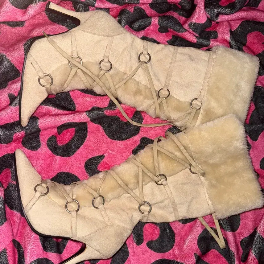 [BUNJANG] Vintage Gal Boots 230 Size / 빈티지 갸루 털 부츠 230 새상태급