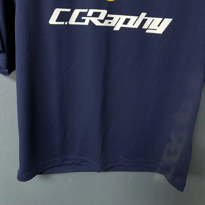[BUNJANG] M Code Graphy CGP Navy Symbol Sports Jersey T-shirt / M 코드그라피 CGP 네이비 심볼 스포츠 져지 반팔티