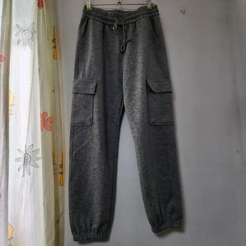 [BUNJANG] Gray Cargo Jogger Training Pants / 회색 카고 조거 트레이닝 바지F(M