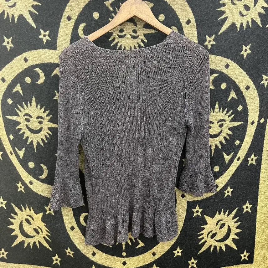 [BUNJANG] Vintage Cozy Knitted Cape Cardigan / 빈티지 러블리 코지 모리 버튼 케이프 뜨개 니트 가디건 K0131