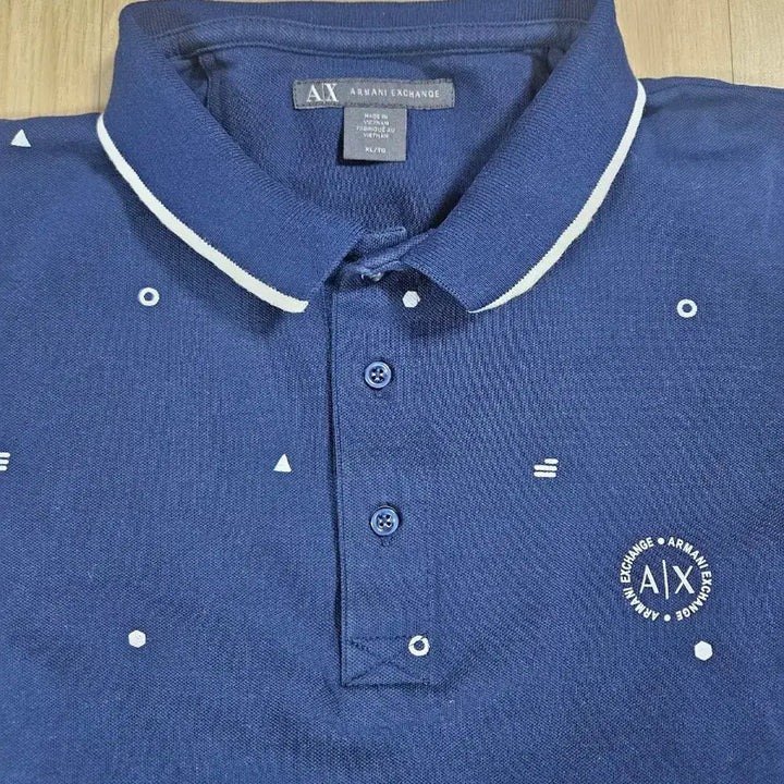 [BUNJANG] Armani Exchange Navy Pattern Polo Shirt XL / [AX] 아르마니 익스체인지 네이비패턴 폴로티 XL