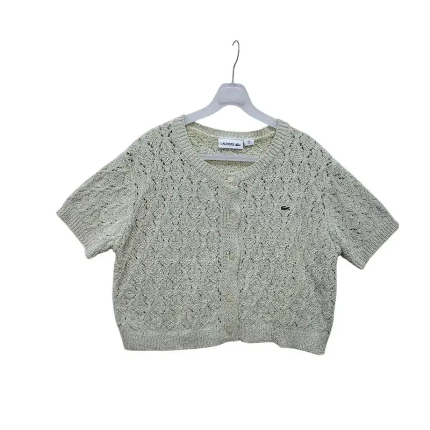 [BUNJANG] Lacoste Mint Green Cotton Knit Sweater / 라코스테 일본정품 연한 민트그린 컬러 면100퍼  니트
