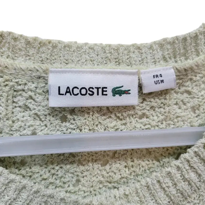 [BUNJANG] Lacoste Mint Green Cotton Knit Sweater / 라코스테 일본정품 연한 민트그린 컬러 면100퍼  니트