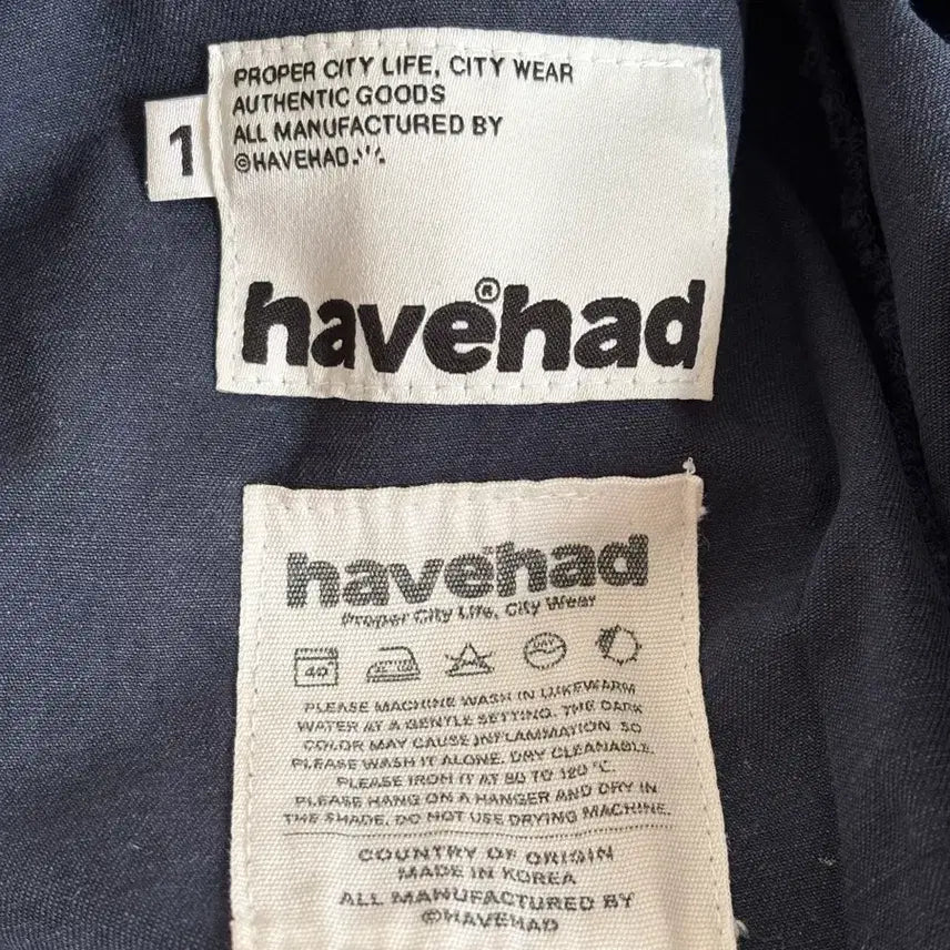 [BUNJANG] havehad Cotton Pants Navy / havehad 해브해드 코튼 팬츠 네이비