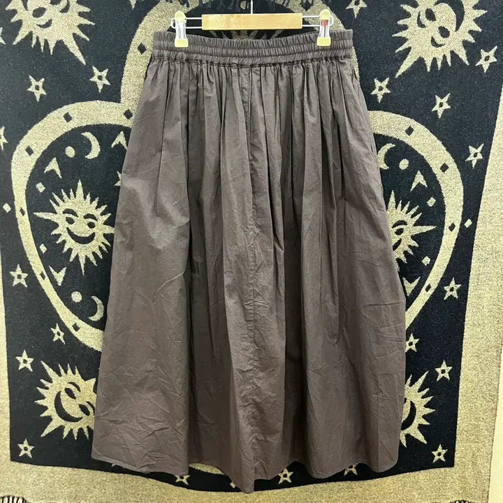 [BUNJANG] Vintage Choco Brownie A-line Flare Long Skirt / 빈티지 초코브라우니 아방핏 플레어 밴딩 롱스커트 K0132