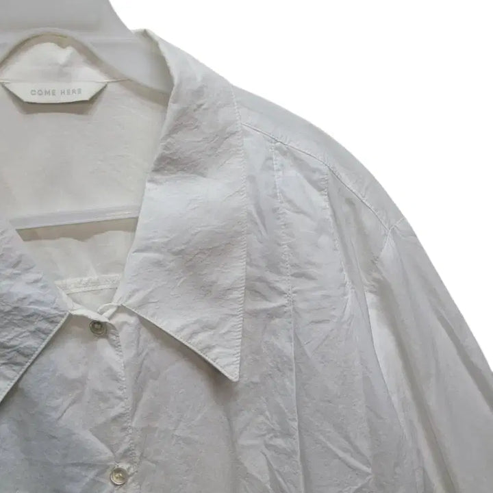 [BUNJANG] White 100% Cotton Blouse / 면100퍼 화이트 남방 블라우스
