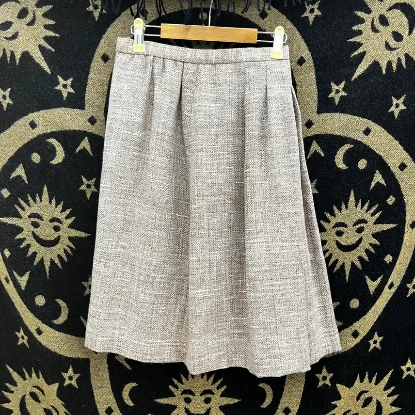 [BUNJANG] Vintage Herringbone Tweed Flare Midi Skirt / 빈티지 캐주얼 코지 헤링본 트위드 플레어 미디스커트  K0133