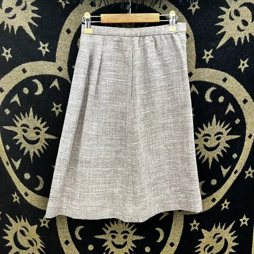 [BUNJANG] Vintage Herringbone Tweed Flare Midi Skirt / 빈티지 캐주얼 코지 헤링본 트위드 플레어 미디스커트  K0133