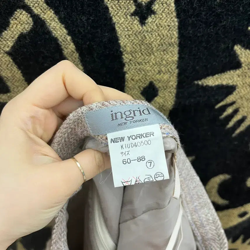 [BUNJANG] Vintage Herringbone Tweed Flare Midi Skirt / 빈티지 캐주얼 코지 헤링본 트위드 플레어 미디스커트  K0133