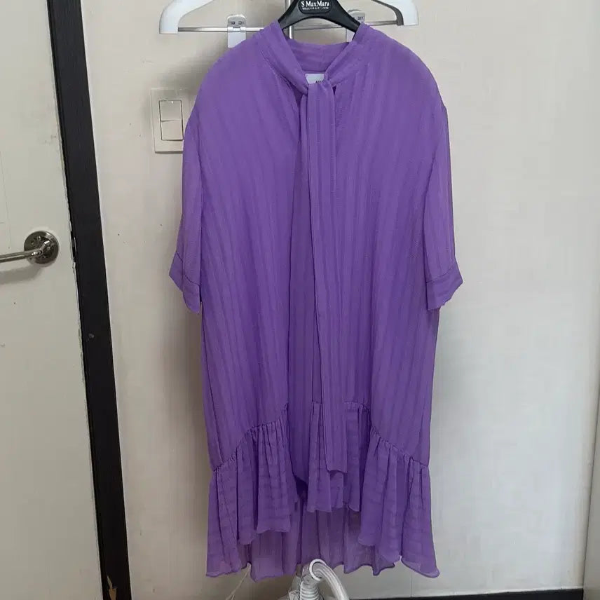 [BUNJANG] Purple Ruffle Dress / 연보라  원피스(프리)새상품