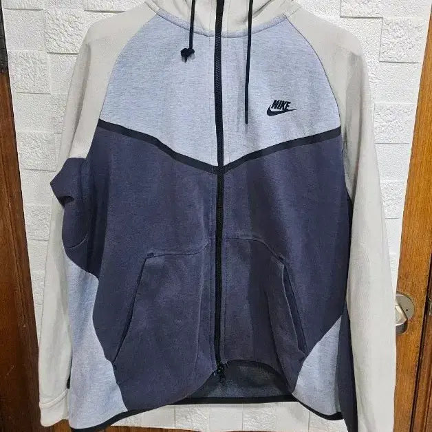[BUNJANG] Nike Tech Fleece Hoodie Gray Navy 2XL / 나이키 테크 후드집업 그레이 네이비 2XL