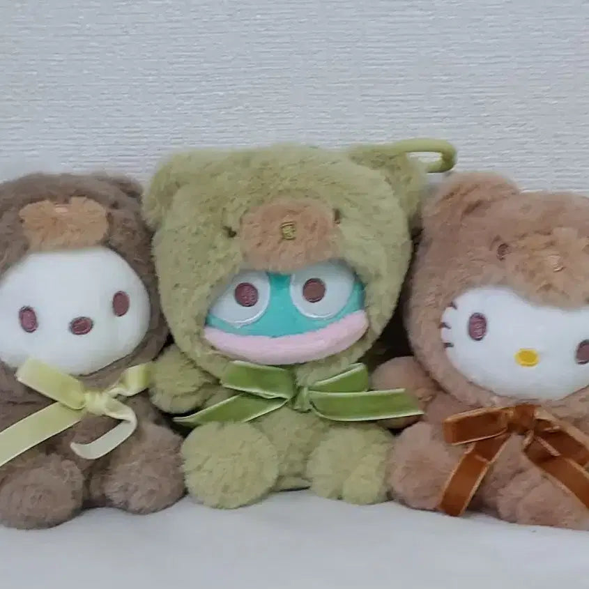 [BUNJANG] Sanrio Latte Bear Plush Keyring Set / 산리오 라떼베어 인형키링  3종
