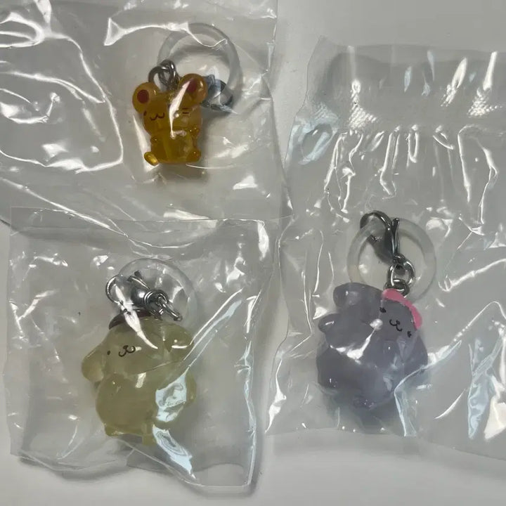 [SOLD OUT] 반다이 가샤폰 폼폼푸린 액세서리 키링 가챠 가챠 메지루시 3종 일괄