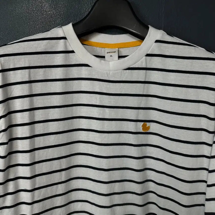 [BUNJANG] Pancoat Logo Stripe Short Sleeve T-Shirt / XL 팬콧 로고 스트라이프 반팔 티셔츠