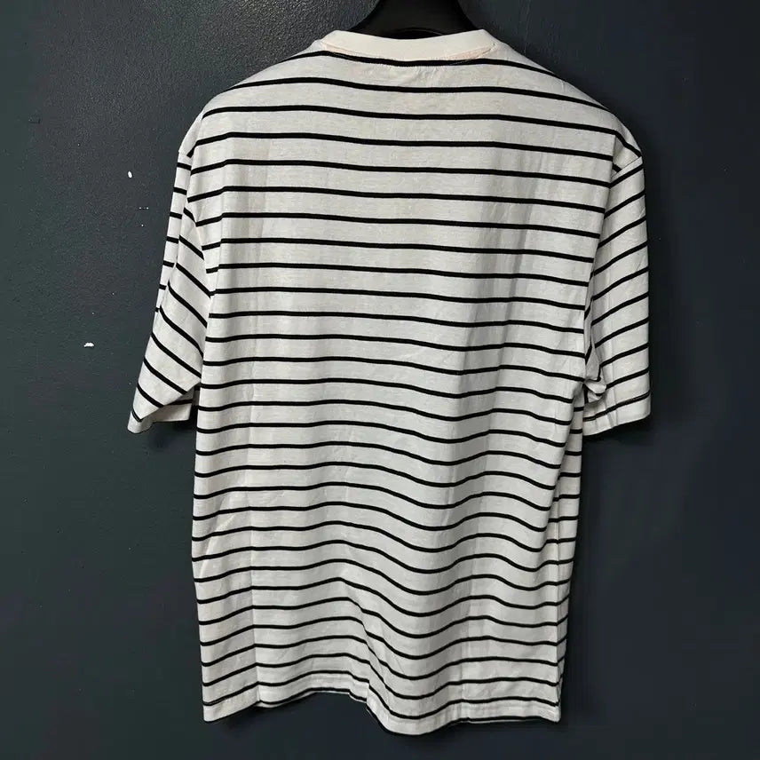 [BUNJANG] Pancoat Logo Stripe Short Sleeve T-Shirt / XL 팬콧 로고 스트라이프 반팔 티셔츠