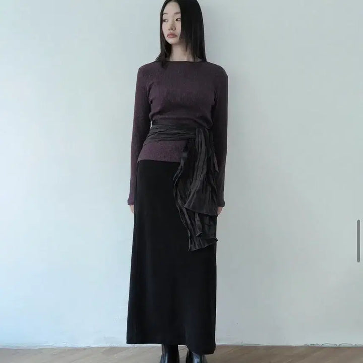 [BUNJANG] Hanoll Tree Skirt Black S Size / 한올 트리 스커트 블랙