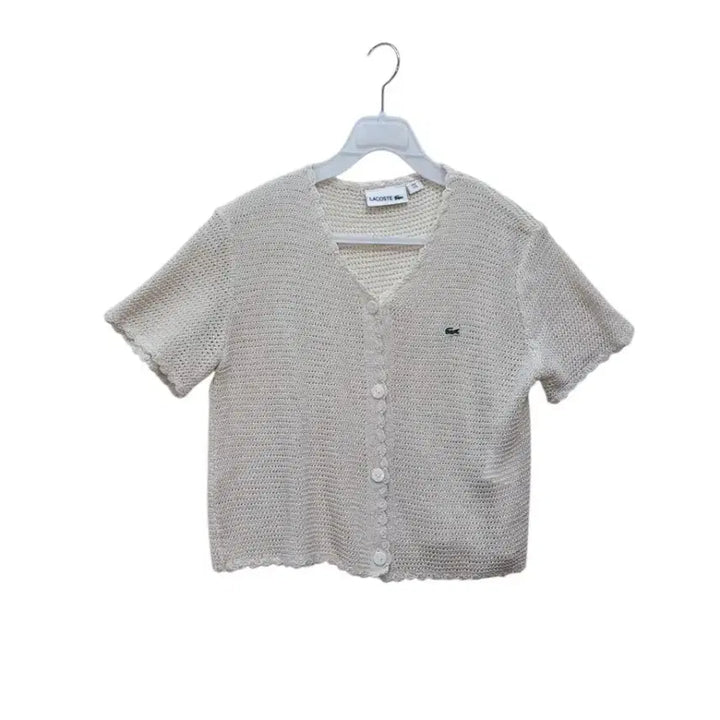 [BUNJANG] Lacoste Beige Cotton Knit Sweater / 라코스테 일본정품 베이지 컬러 면100퍼 니트