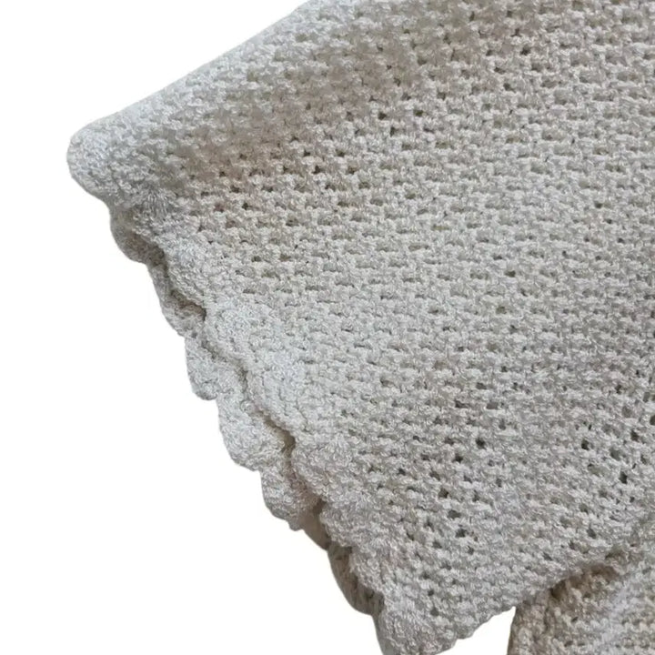 [BUNJANG] Lacoste Beige Cotton Knit Sweater / 라코스테 일본정품 베이지 컬러 면100퍼 니트