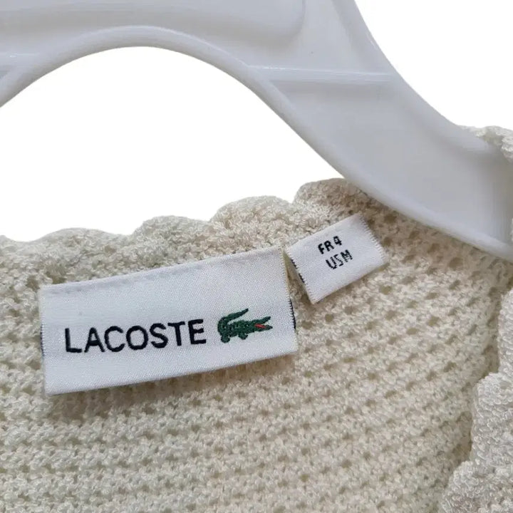 [BUNJANG] Lacoste Beige Cotton Knit Sweater / 라코스테 일본정품 베이지 컬러 면100퍼 니트