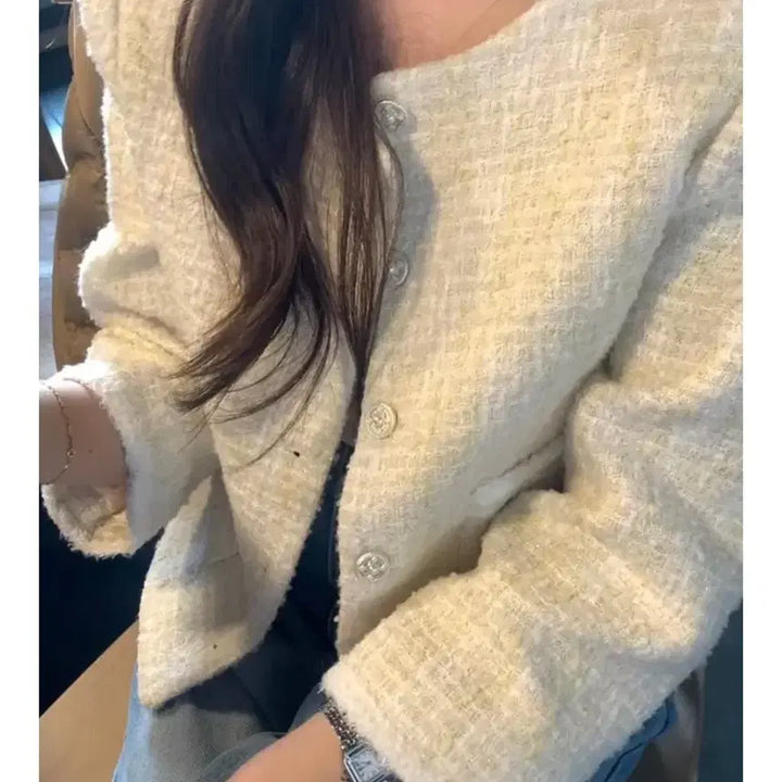 [BUNJANG] Soorm Market Forest Daisy Tweed Jacket / 수름 마켓 포레스트 데이지 트위드