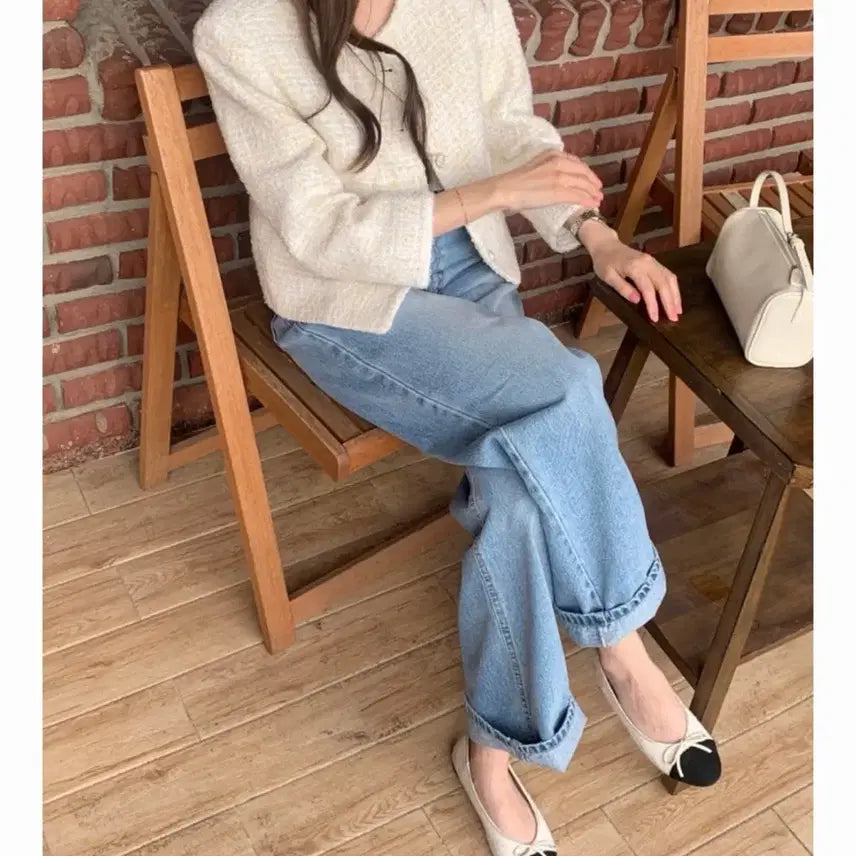[BUNJANG] Soorm Market Forest Daisy Tweed Jacket / 수름 마켓 포레스트 데이지 트위드