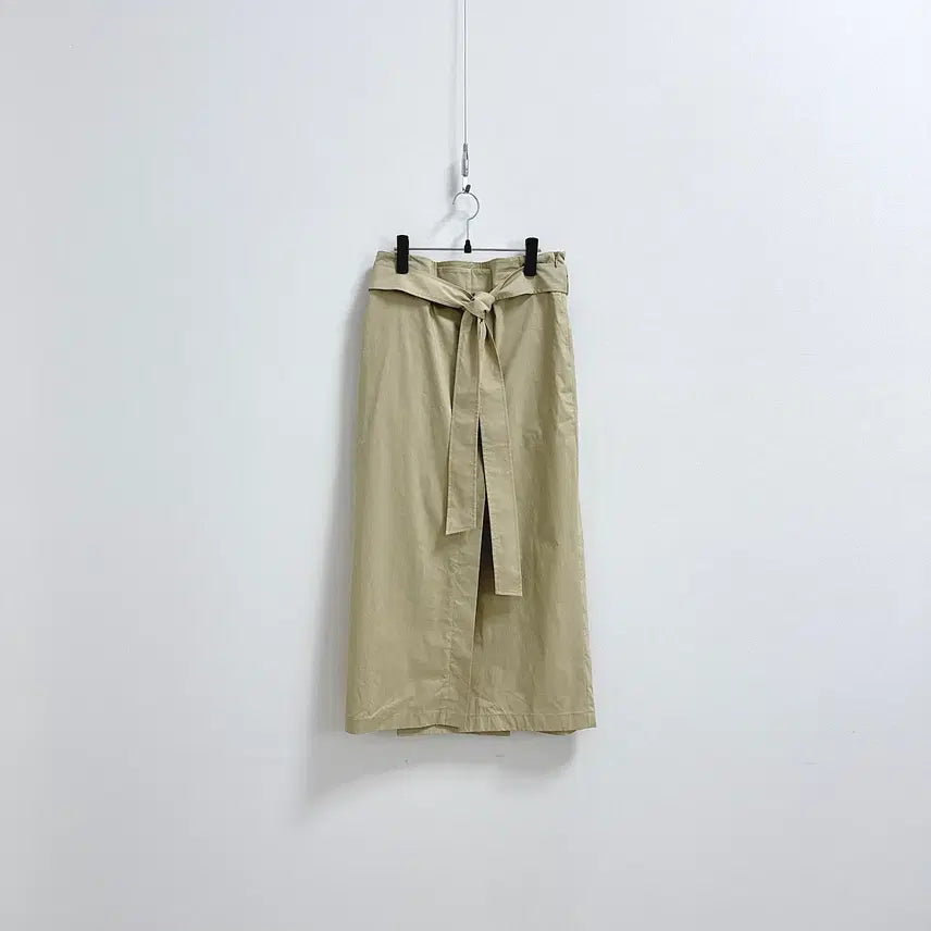 [BUNJANG] YUMER Belted Crinkle Wrap Skirt / 유메르 벨티드 바스락 랩 스커트