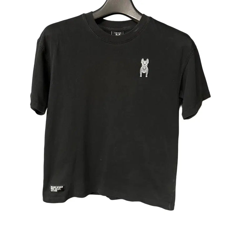 [BUNJANG] Life Work Logo Black Short Sleeve T-shirt / XS 라이프워크 로고 블랙 반팔 티셔츠