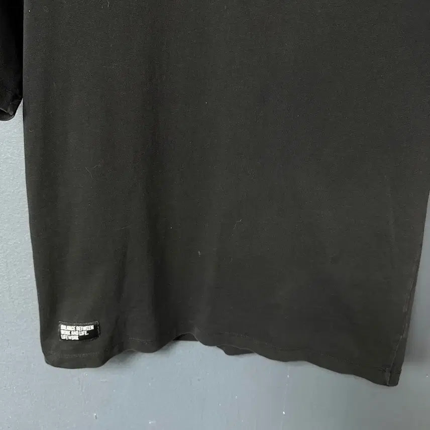 [BUNJANG] Life Work Logo Black Short Sleeve T-shirt / XS 라이프워크 로고 블랙 반팔 티셔츠