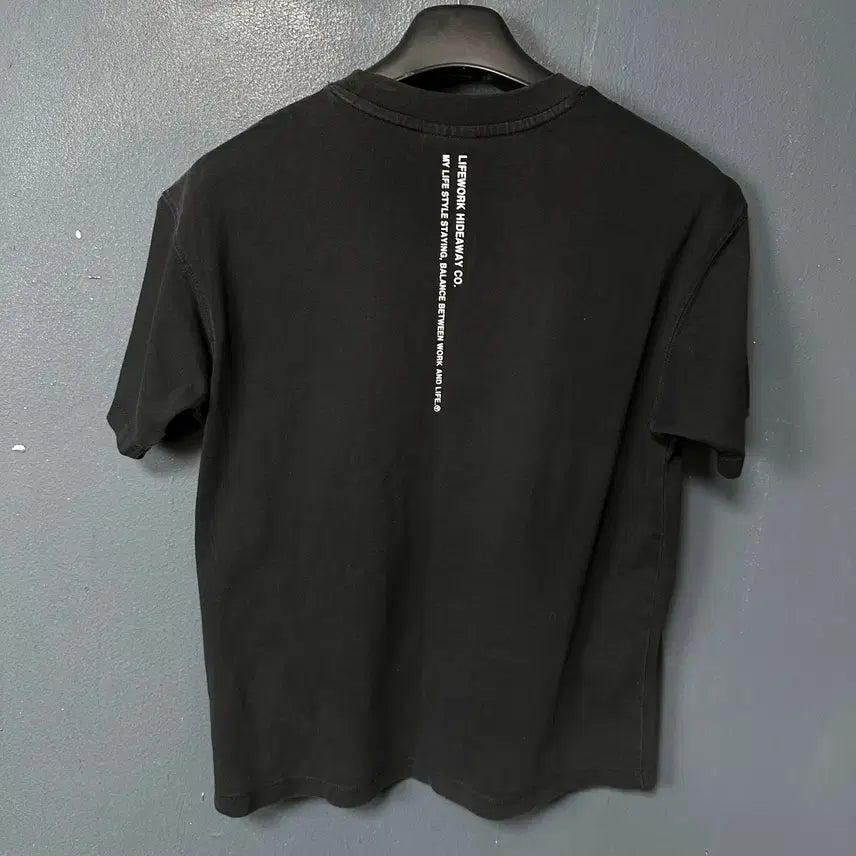 [BUNJANG] Life Work Logo Black Short Sleeve T-shirt / XS 라이프워크 로고 블랙 반팔 티셔츠