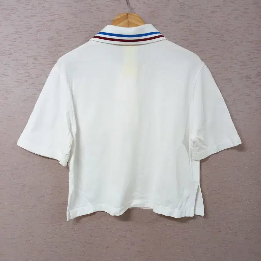 [BUNJANG] Lucky Chouette Ivory Short Sleeve Polo Shirt / B4-24/럭키슈에뜨 아이보리 반팔 카라티 여성